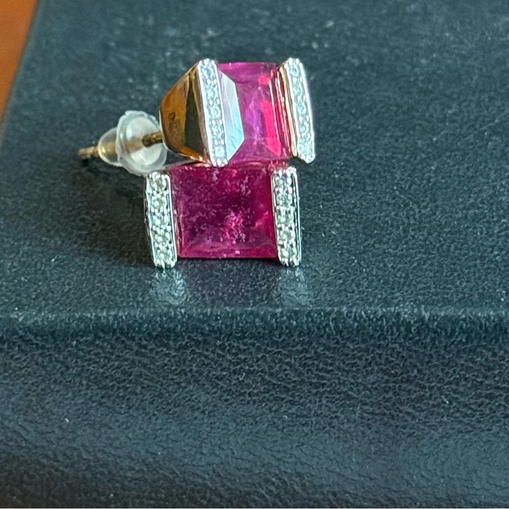 Elegant Stauer Lab-Created Ruby Stud Earrings - image 5